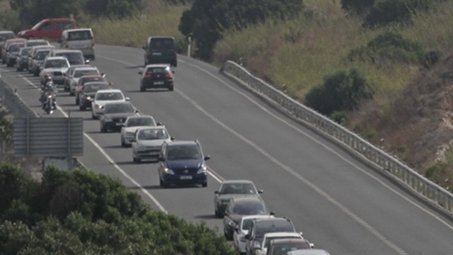 Colas en la Algeciras-Tarifa