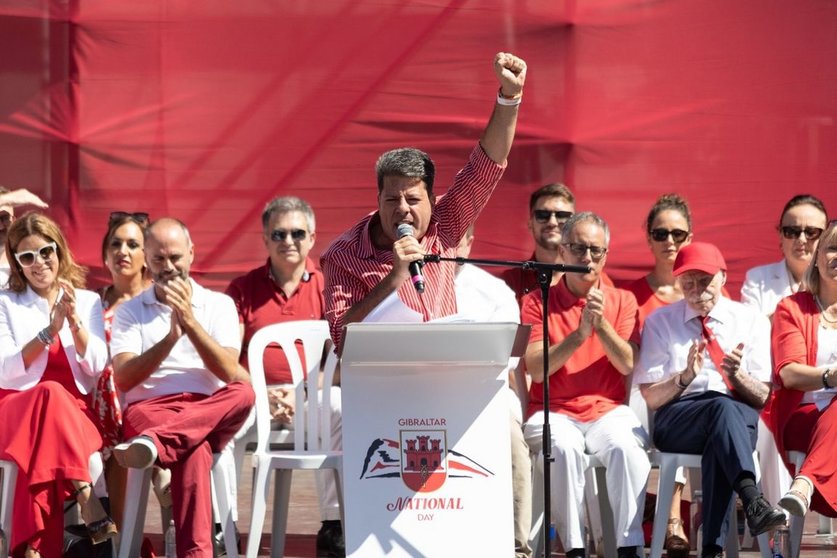 Fabian Picardo, en su discurso durante el National Day